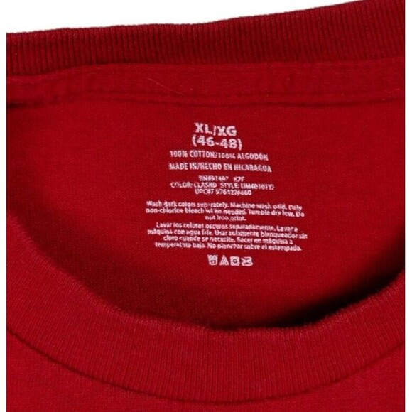 Bah Humbug Shirt Unisex Size XL (46-48) Funny Holiday Short Sleeve Red Elf - Picture 3 of 6